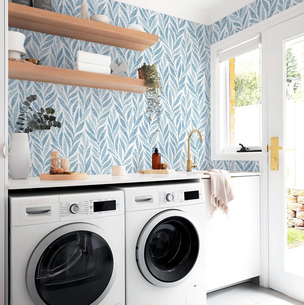 colorful removable peel and stick wallpaper for rental apartment accent wall