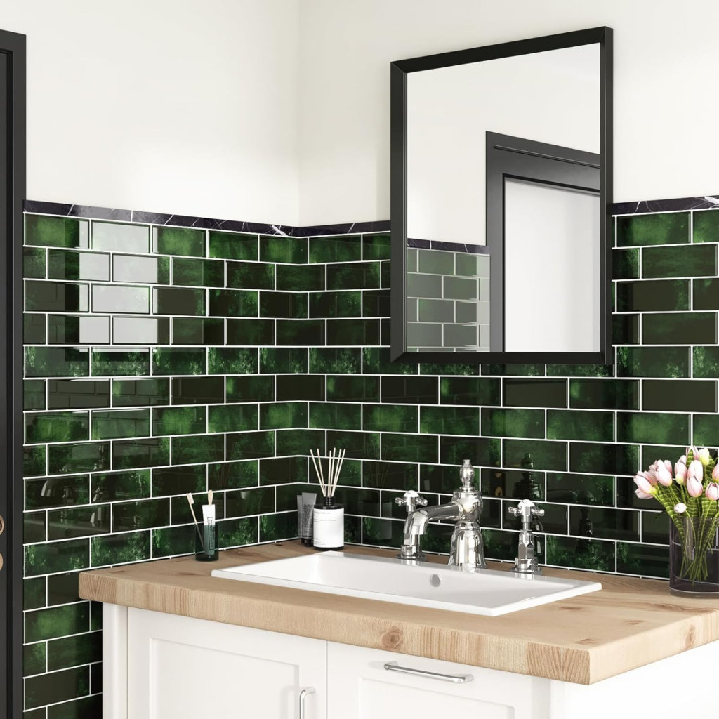 Wallderful gradient colorful peel and stick backsplash tiles for rental kitchen dopamine decor