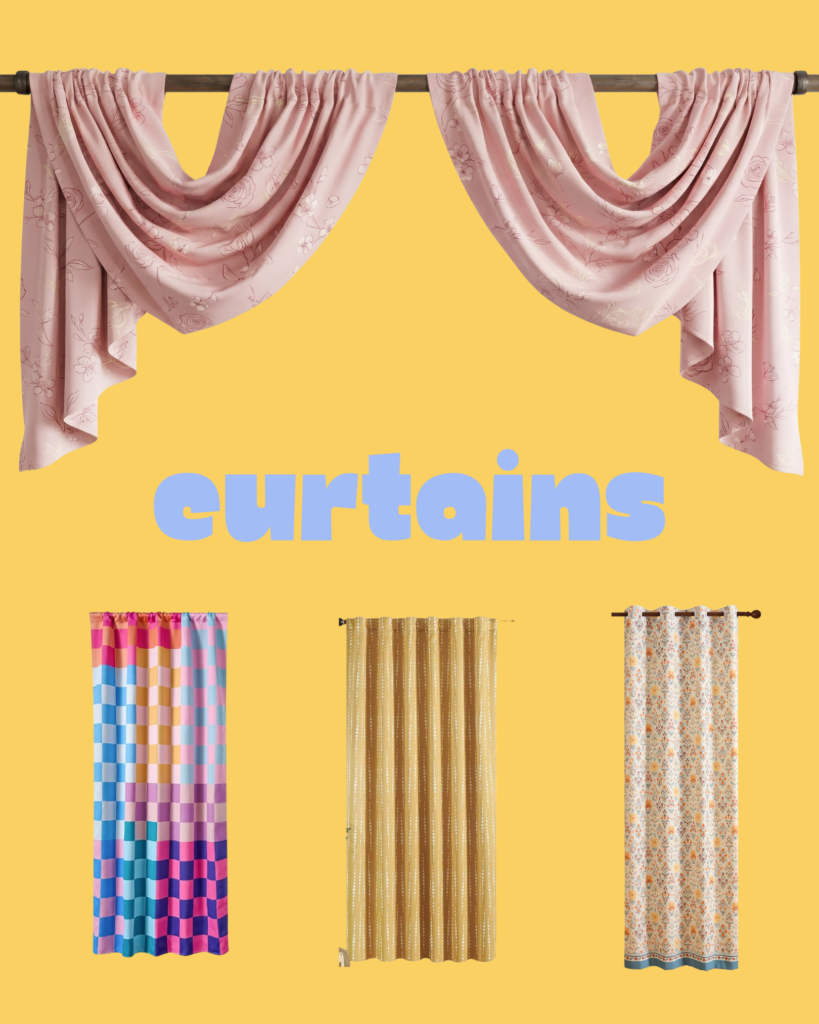 Bold printed colorful curtains edit for dopamine decor home styling